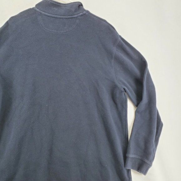 Chaps Shirt Men's Long Sleeve 1/4 Zip Pullover Sweatshirt Blue Extra Large - Picture 12 of 12